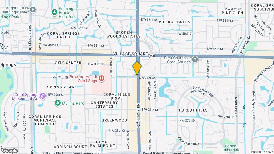 Modera Coral Springs Map and Location Details