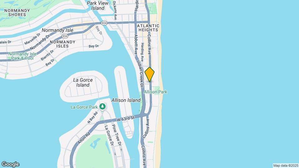 6424 Collins Ave Map and Location Details