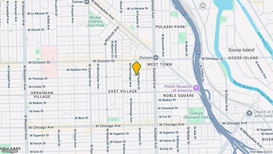 1060 N Paulina St Map and Location Details