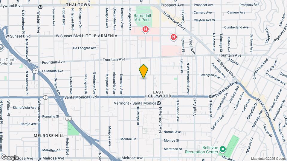 1167 N Berendo St Map and Location Details