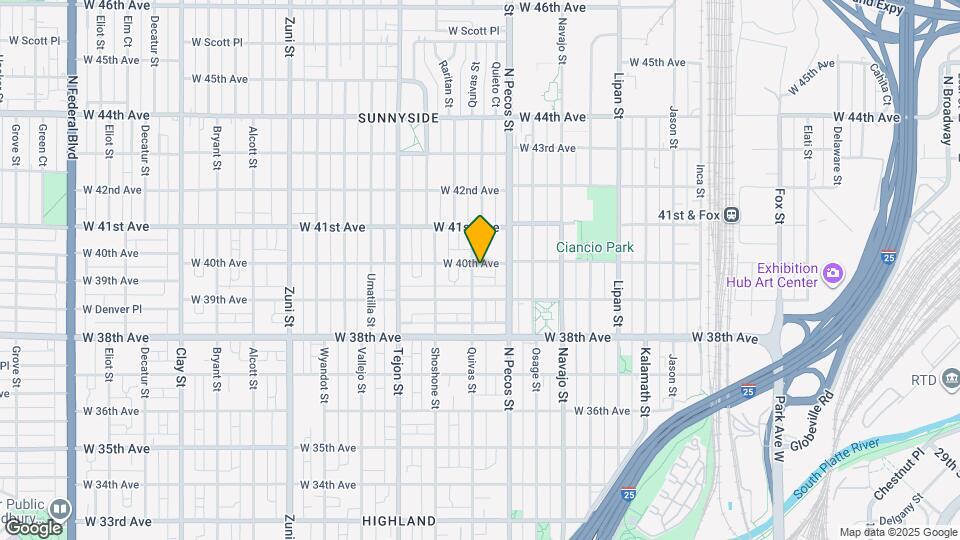 1752 W 40th Ave Mapa y Detalles de la Ubicación