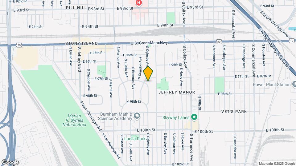 9713 S Oglesby Ave Map and Location Details