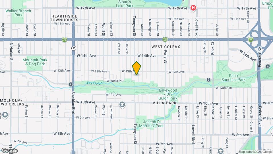 1260 Tennyson St, Unit 1260TennysonSt Mapa y Detalles de la Ubicación