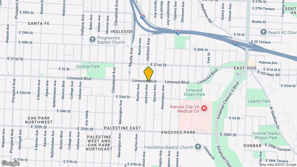 4201 E Linwood Blvd Mapa y Detalles de la Ubicación