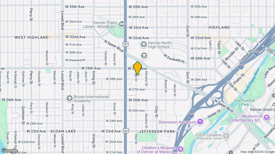 2849 W 28th Ave Map and Location Details