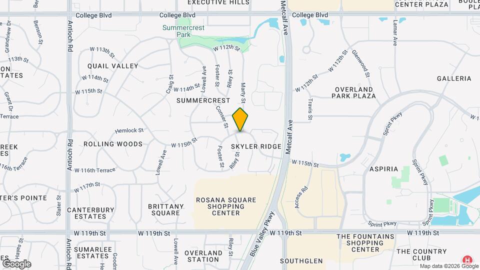 11501 Riley St Map and Location Details