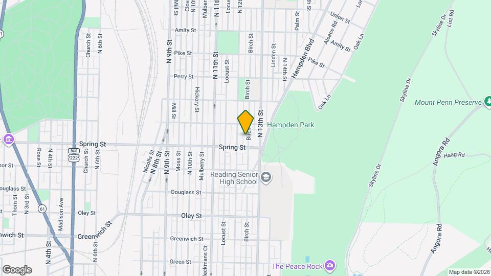 1024 Birch St Mapa y Detalles de la Ubicación