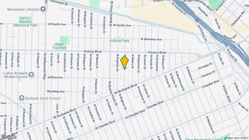 1332 N Lincoln St Map and Location Details