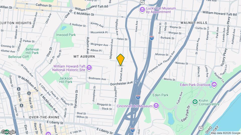 2121 Burnet Ave Map and Location Details