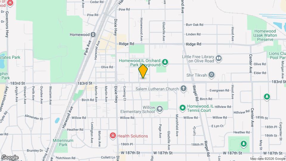 1828 183rd St Map and Location Details