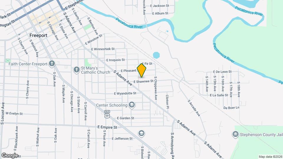 810 E Shawnee St Map and Location Details