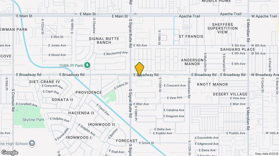 10838 E Calypso Ave Mapa y Detalles de la Ubicación