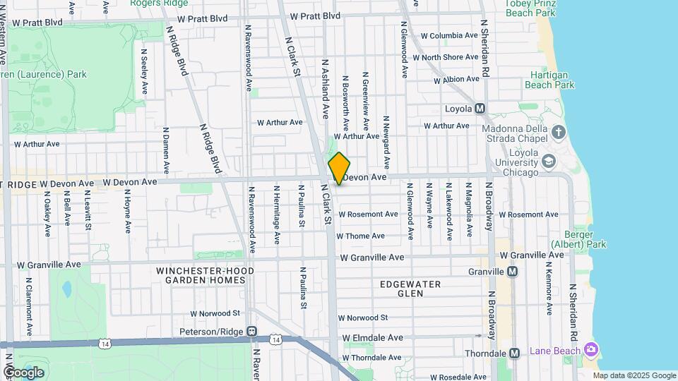 1544 W Highland Ave Mapa y Detalles de la Ubicación