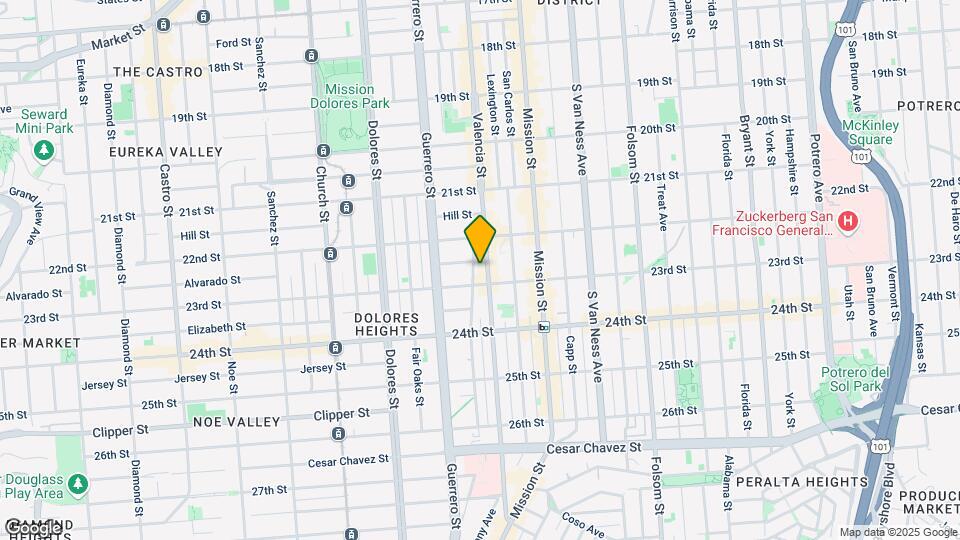 1168 Valencia St Mapa y Detalles de la Ubicación