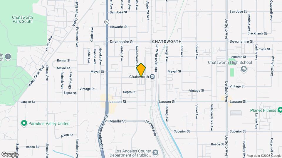 10030 Owensmouth Ave, Unit 2-W Map and Location Details