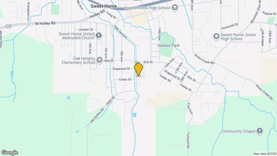 1011 Cedar St Map and Location Details