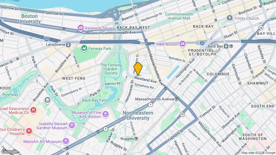 87 Westland Ave Map and Location Details