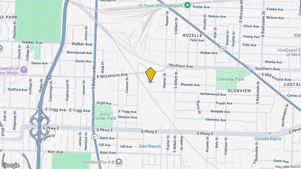 1166 Melrose St Map and Location Details
