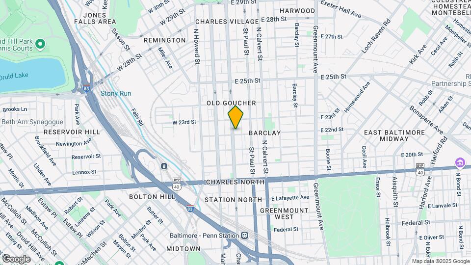 2202 N Charles St Map and Location Details