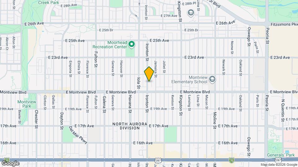 2040 Ironton St Mapa y Detalles de la Ubicación