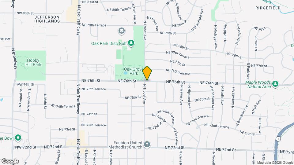 7525 N Troost Ave Map and Location Details