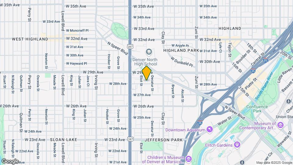 2823 W 28th Ave Map and Location Details