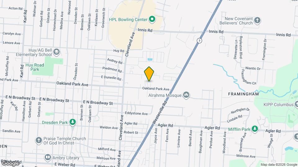 1952 Oakland Park Ave, Unit A Map and Location Details