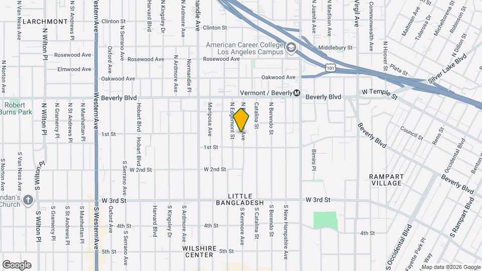 129 1/2 N Kenmore Ave, Unit 129 half Mapa y Detalles de la Ubicación