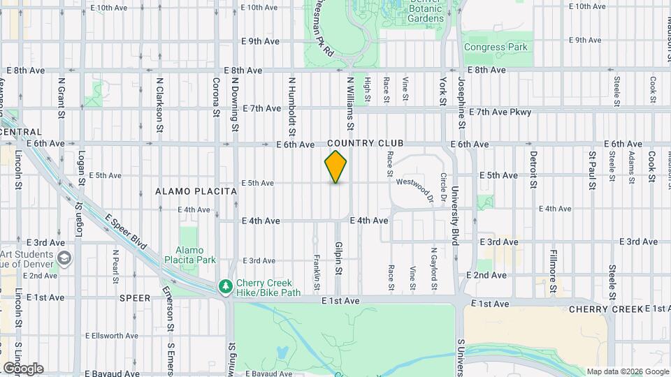480 Gilpin St Map and Location Details