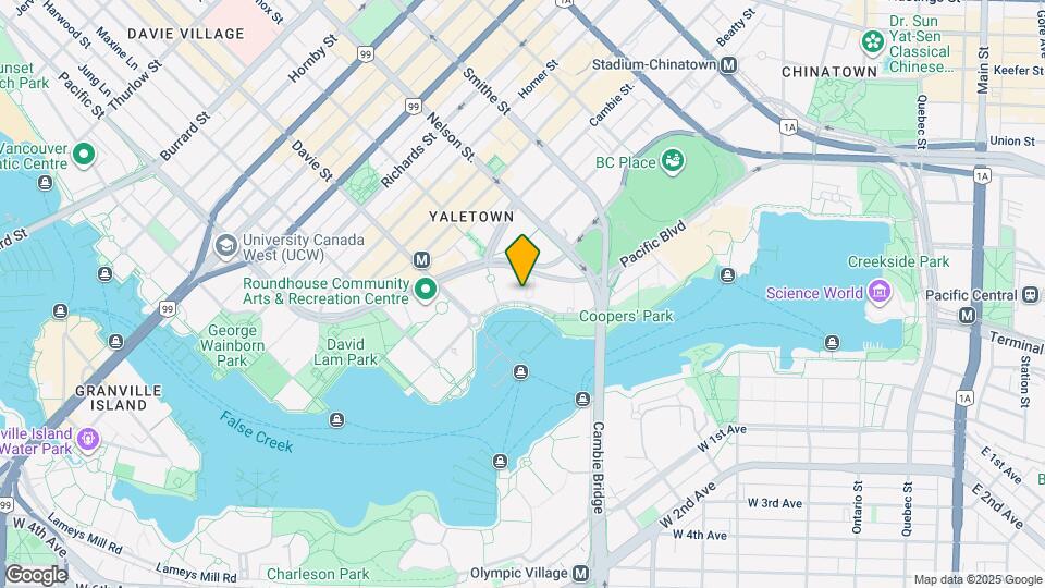 1077 Marinaside Crescent Map and Location Details