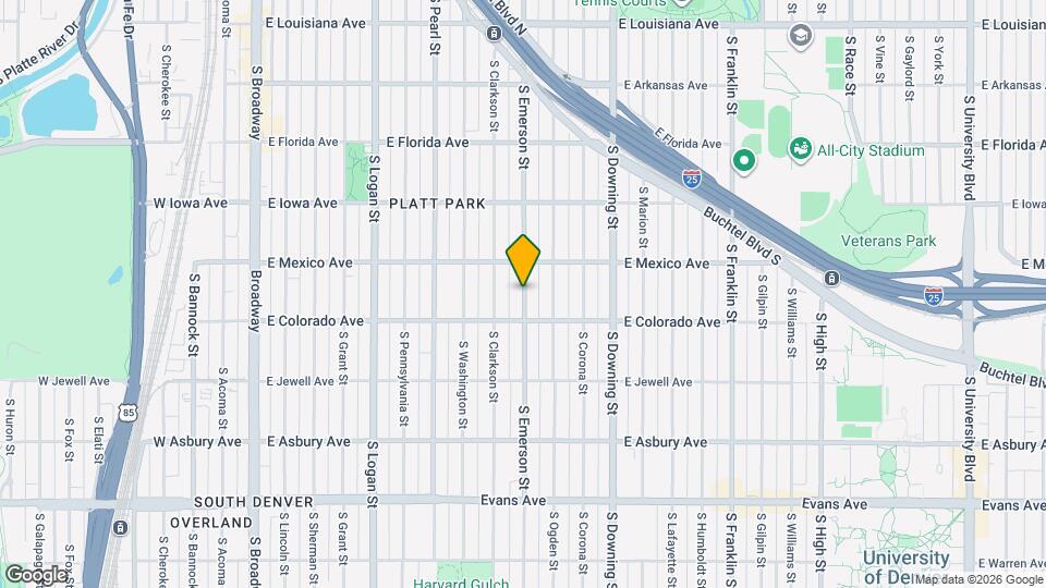 1755 Emerson St Map and Location Details