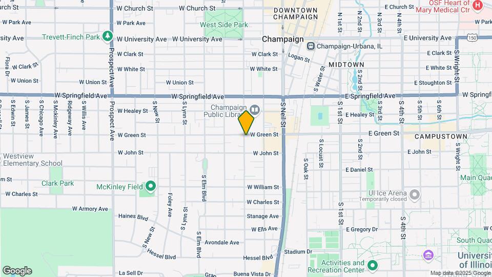 213 W Green St Mapa y Detalles de la Ubicación