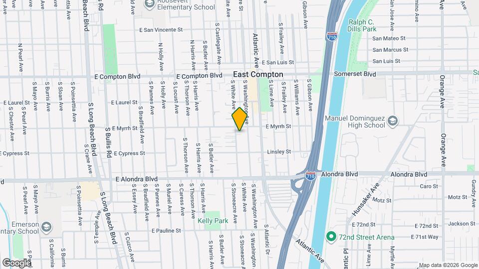 15512 S White Ave Map and Location Details