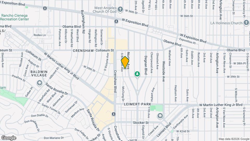 3860 S Bronson Ave Mapa y Detalles de la Ubicación