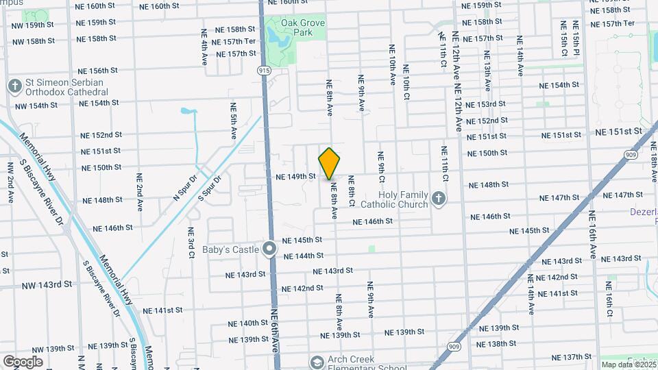 14840 NE 8th Ave Map and Location Details
