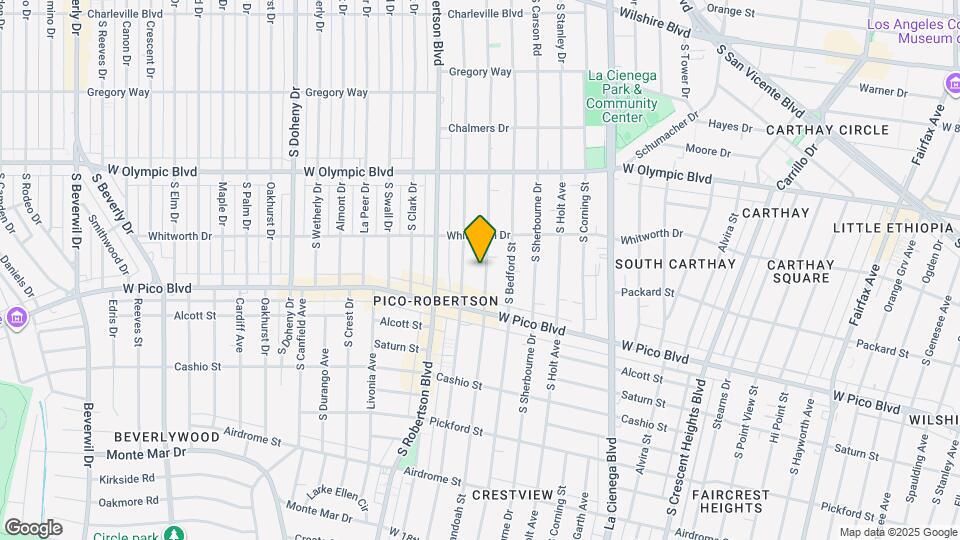 1141 S Shenandoah St Map and Location Details