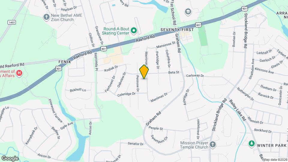 1950 Merrimac Dr Map and Location Details