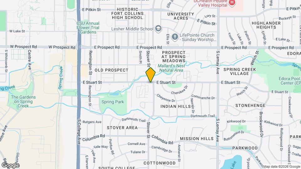 633 E Stuart St Map and Location Details