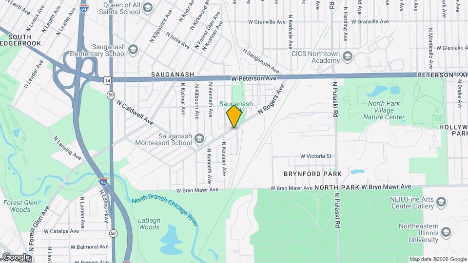 5825 N Rogers Ave Map and Location Details