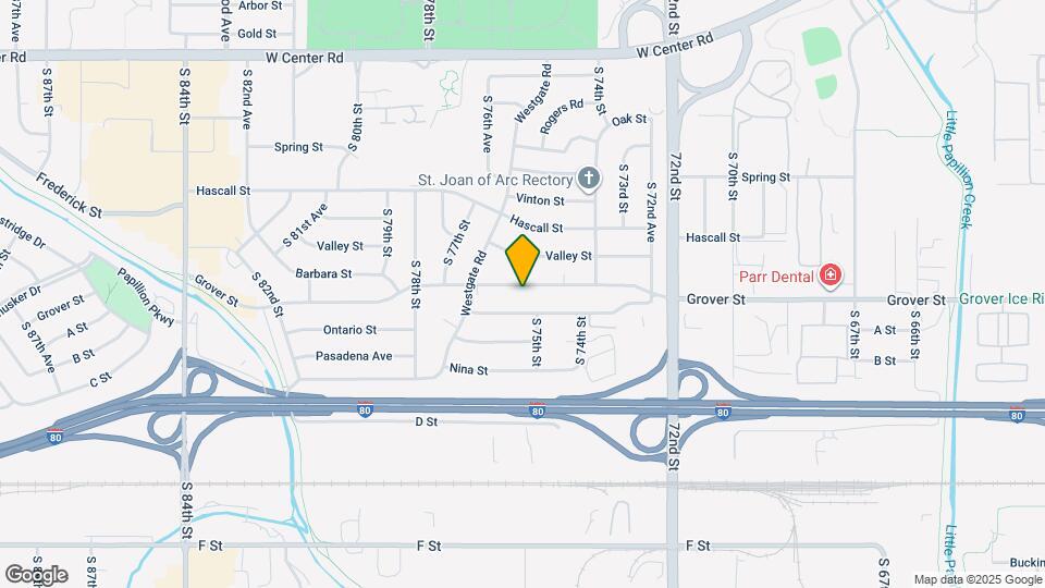 7529 Grover St Map and Location Details