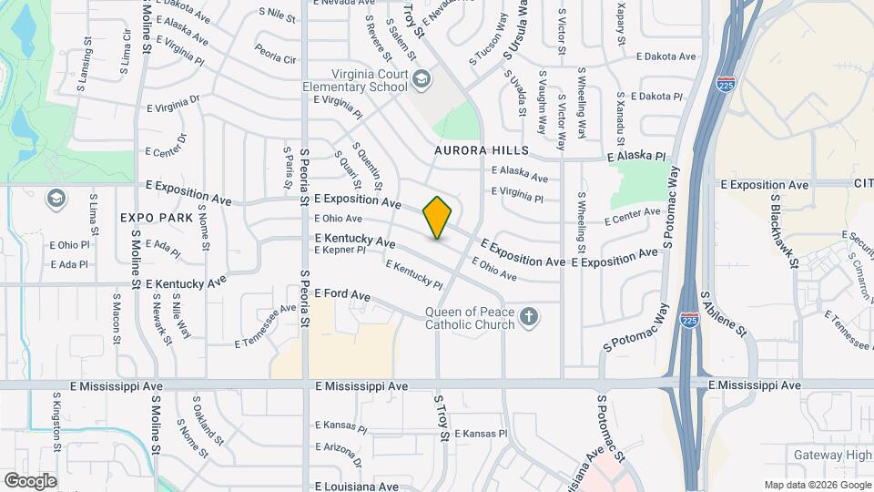 "Charming 3-Bed Retreat with Finished Basement & Cozy Fireplace in Aurora!" Map and Location Details