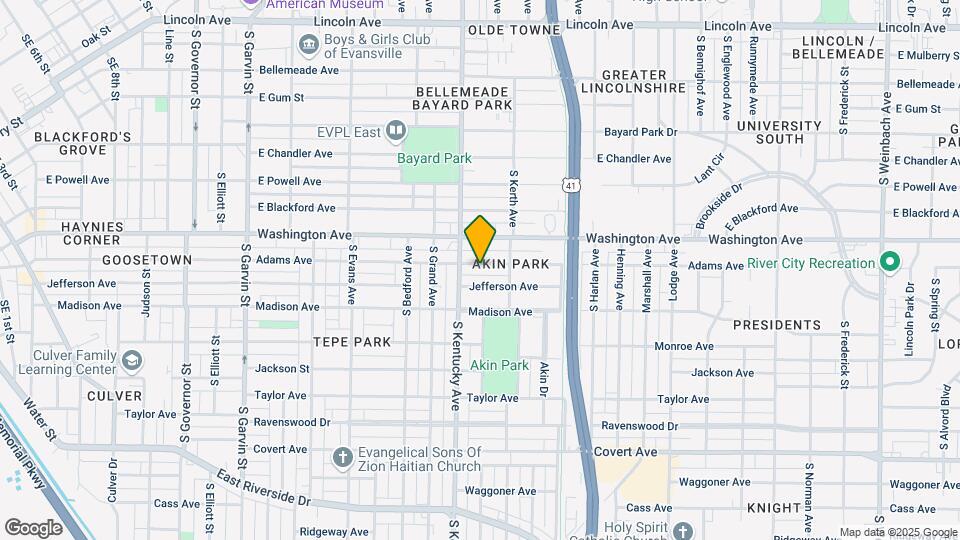 1019 Adams Ave Map and Location Details