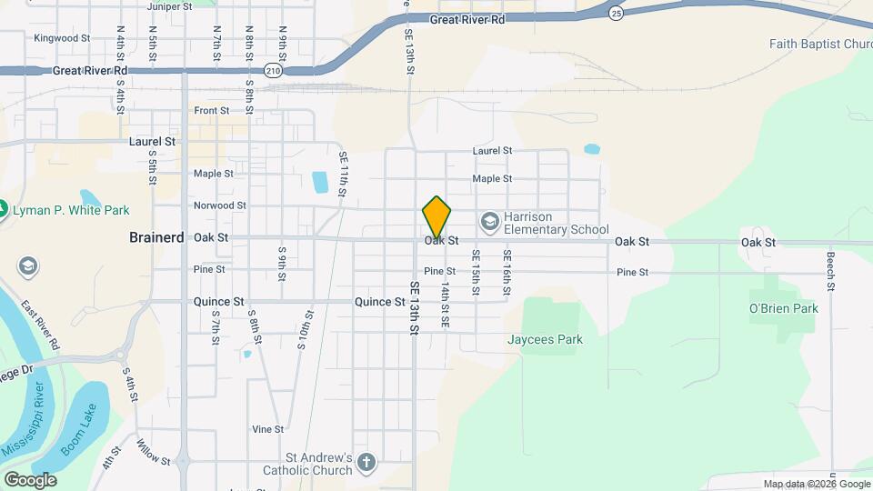 1320 Oak St Map and Location Details