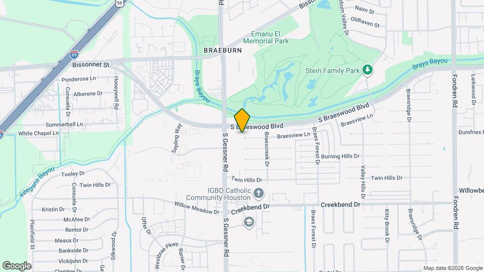 8518 Braesview Ln Map and Location Details