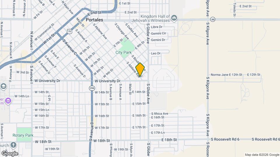 1200 S Abilene Ave Map and Location Details