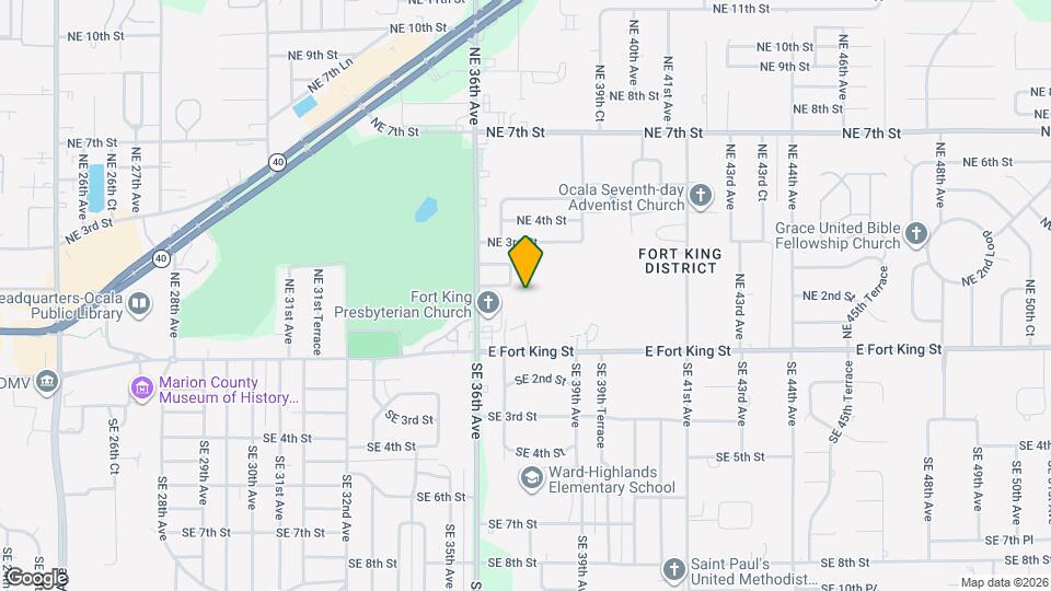 122 NE 37th Terrace Map and Location Details