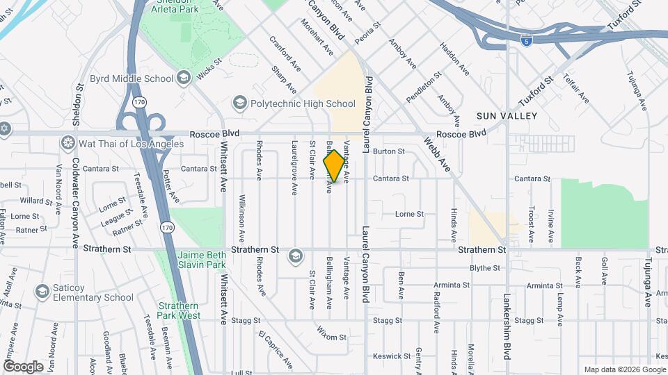 8136 Bellingham Ave Mapa y Detalles de la Ubicación