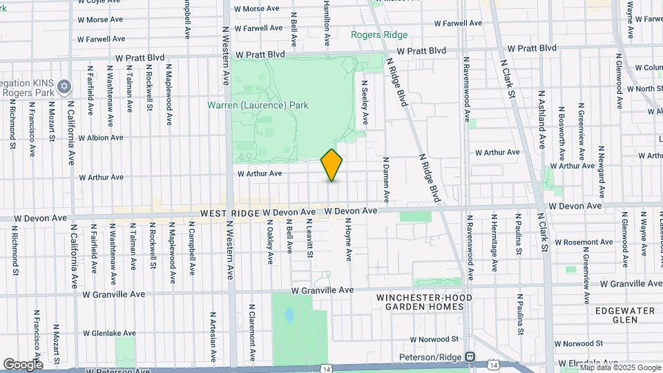 6439 N Hamilton Ave Map and Location Details