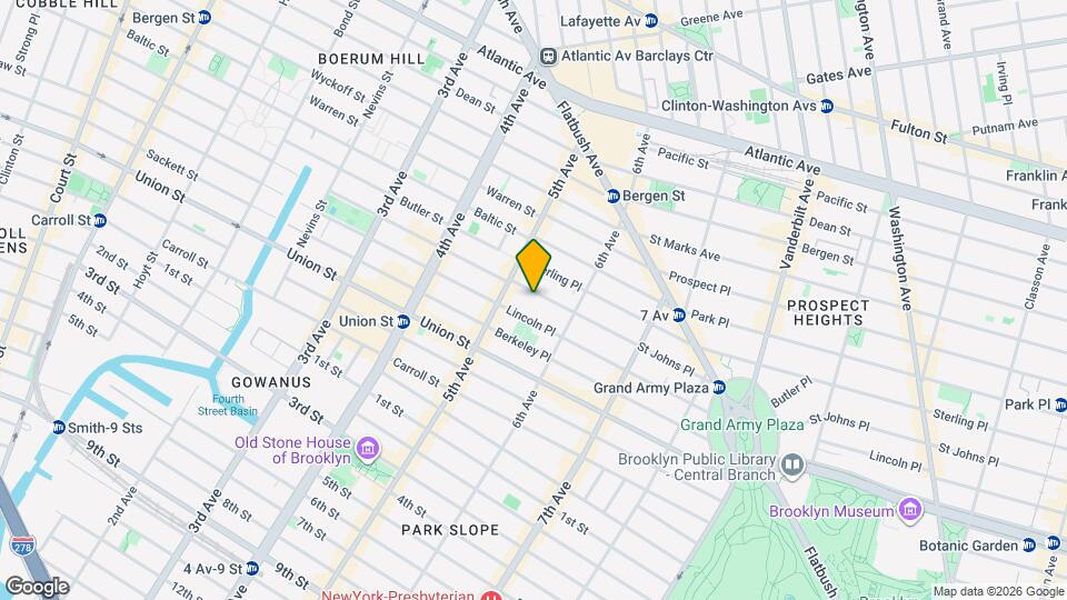 Magnificent 2BR in north Park Slope, Unit 3 Mapa y Detalles de la Ubicación