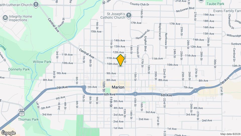 957 12th St Map and Location Details